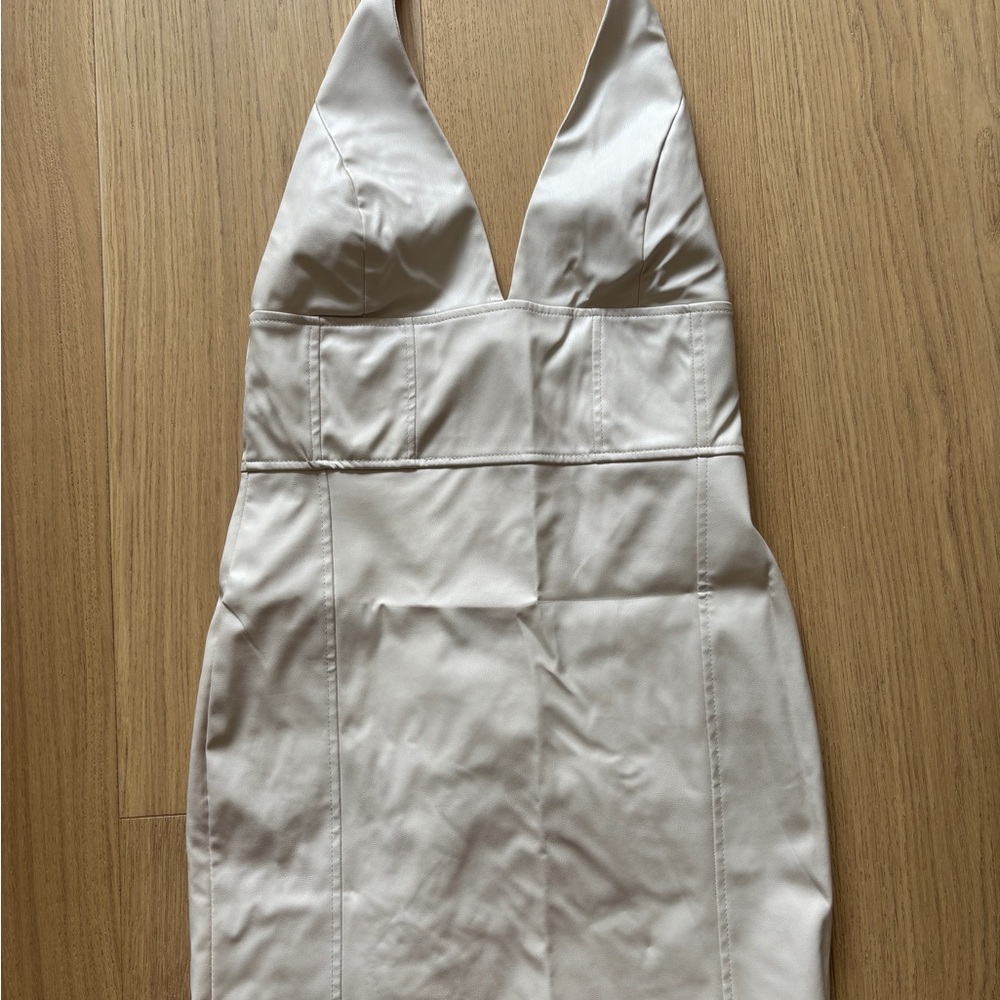 Cream Halter Dress